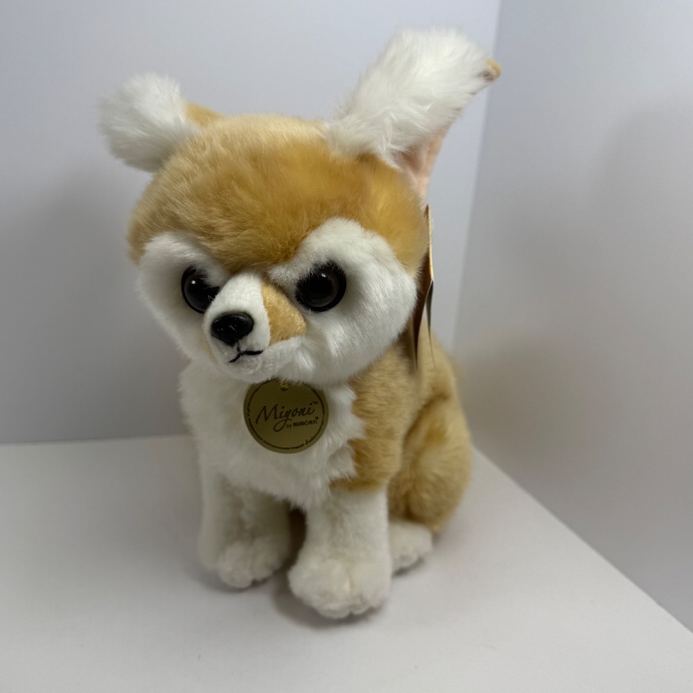 Aurora Miyoni Fennec Fox Plush Stuffed Animal Tan White Realistic 10 inch 215149